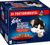 Nat kattenvoer, diverse smaken uit het land in gelei, multipack (24 x 85 g), 2.040 g