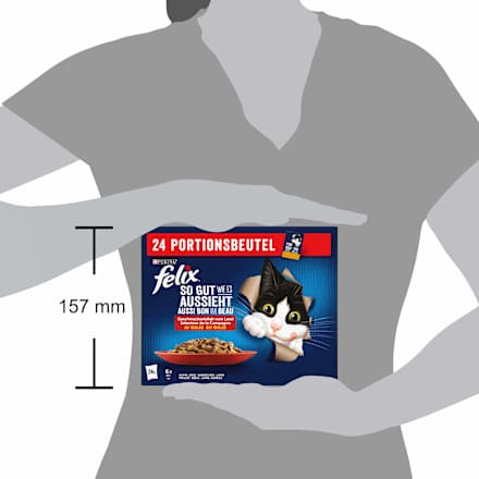Nat kattenvoer, diverse smaken uit het land in gelei, multipack (24 x 85 g), 2.040 g
