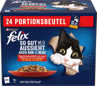 Nat kattenvoer, diverse smaken uit het land in gelei, multipack (24 x 85 g), 2.040 g