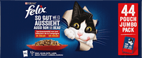 Nat kattenvoer, diverse smaken van het land met rundvlees, kip, eend en lam in gelei, multipack (44 x 85 g), 3,74 kg