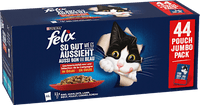 Nat kattenvoer, diverse smaken van het land met rundvlees, kip, eend en lam in gelei, multipack (44 x 85 g), 3,74 kg