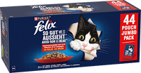 Nat kattenvoer, diverse smaken van het land met rundvlees, kip, eend en lam in gelei, multipack (44 x 85 g), 3,74 kg