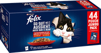 Nat kattenvoer, diverse smaken van het land met rundvlees, kip, eend en lam in gelei, multipack (44 x 85 g), 3,74 kg