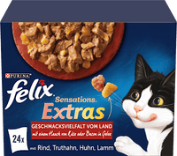 Nassfutter Katze Geschmacksvielfalt vom Land, Sensations Extras Multipack (24x85 g), 2,04 kg