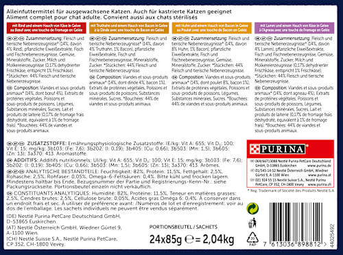 Nassfutter Katze Geschmacksvielfalt vom Land, Sensations Extras Multipack (24x85 g), 2,04 kg