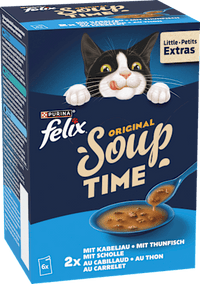 Nassfutter Katze mit Kabeljau, Thunfisch, Scholle, Original Soup Time, Multipack (6x48g), 288 g
