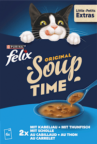 Nassfutter Katze mit Kabeljau, Thunfisch, Scholle, Original Soup Time, Multipack (6x48g), 288 g