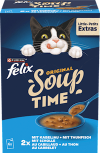 Nassfutter Katze mit Kabeljau, Thunfisch, Scholle, Original Soup Time, Multipack (6x48g), 288 g