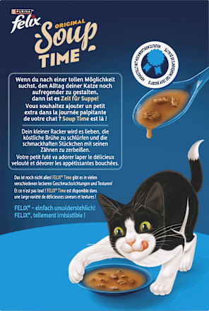 Nassfutter Katze mit Kabeljau, Thunfisch, Scholle, Original Soup Time, Multipack (6x48g), 288 g