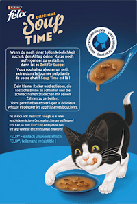 Nassfutter Katze mit Kabeljau, Thunfisch, Scholle, Original Soup Time, Multipack (6x48g), 288 g