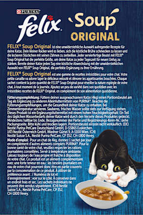 Nat kattenvoer met kabeljauw, tonijn, schol, Soup Original, Multipack (6x48g), 288 g