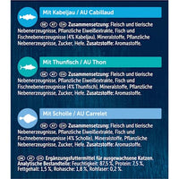 Nat kattenvoer met kabeljauw, tonijn, schol, Soup Original, Multipack (6x48g), 288 g