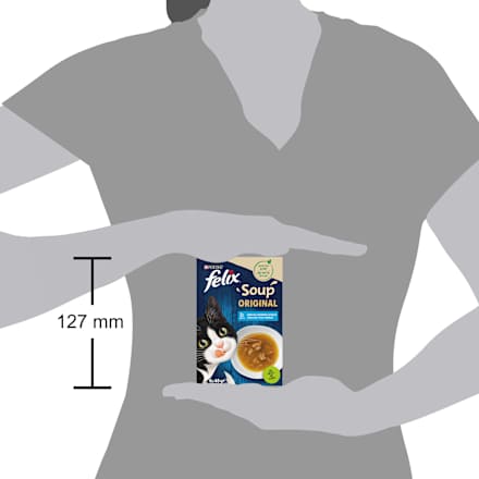 Nat kattenvoer met kabeljauw, tonijn, schol, Soup Original, Multipack (6x48g), 288 g