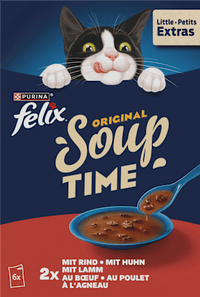 Nassfutter Katze mit Rind, Huhn & Lamm, Original Soup Time Multipack (6x48 g), 288 g