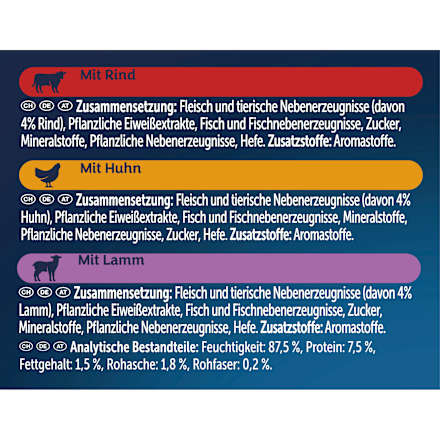 Nassfutter Katze mit Rind, Huhn & Lamm, Original Soup Time Multipack (6x48 g), 288 g