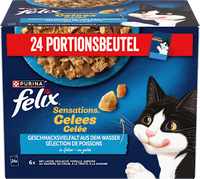 Natvoer voor katten, Sensations Gelée - Smaakvariatie uit water, Multipack (24 x 85 g), 2,04 kg