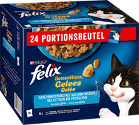 Natvoer voor katten, Sensations Gelée - Smaakvariatie uit water, Multipack (24 x 85 g), 2,04 kg
