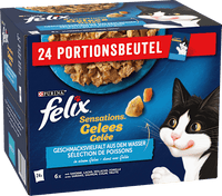 Nassfutter Katze, Sensations Gelée - Geschmacksvielfalt aus dem Wasser, Multipack (24x85  g), 2,04 kg