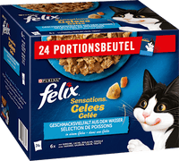 Nassfutter Katze, Sensations Gelée - Geschmacksvielfalt aus dem Wasser, Multipack (24x85  g), 2,04 kg
