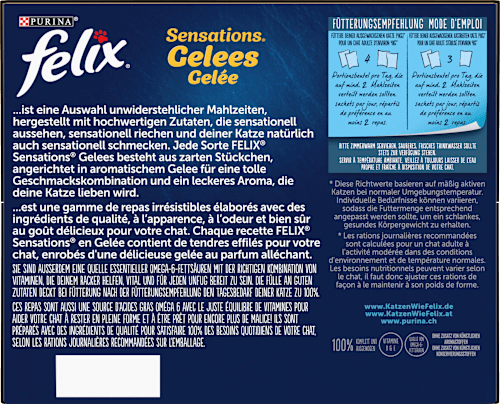 Nassfutter Katze, Sensations Gelée - Geschmacksvielfalt aus dem Wasser, Multipack (24x85  g), 2,04 kg