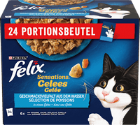 Natvoer voor katten, Sensations Gelée - Smaakvariatie uit water, Multipack (24 x 85 g), 2,04 kg