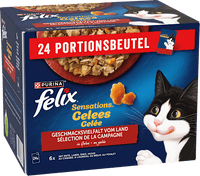 Nassfutter Katze, Sensations Gelée - Geschmacksvielfalt vom Land, Multipack (24x85 g), 2,04 kg