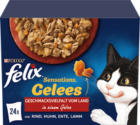 Nassfutter Katze, Sensations Gelée - Geschmacksvielfalt vom Land, Multipack (24x85 g), 2,04 kg
