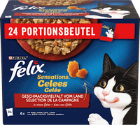 Nassfutter Katze, Sensations Gelée - Geschmacksvielfalt vom Land, Multipack (24x85 g), 2,04 kg