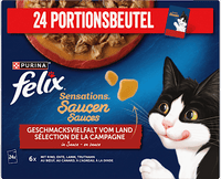 Nassfutter Katze, Sensations Saucen - Geschmacksvielfalt vom Land, Multipack (24x85  g), 2,04 kg