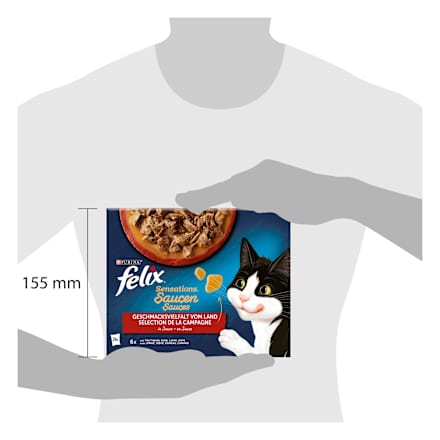 Nat kattenvoer, Sensations Sauces - Country Flavor Variety, Multipack (24x85 g), 2,04 kg