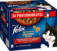 Nat kattenvoer, Sensations Sauces - Country Flavor Variety, Multipack (24x85 g), 2,04 kg