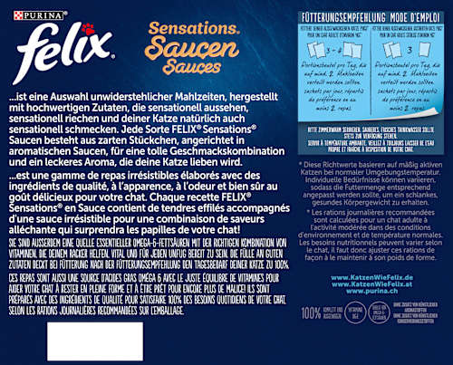 Nassfutter Katze, Sensations Saucen - Geschmacksvielfalt vom Land, Multipack (24x85  g), 2,04 kg
