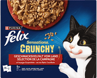 Nassfutter Katzen, Crunchy Geschmacksvielfalt vom Land, Multipack (20x85g + 2x40g), 1,78 kg