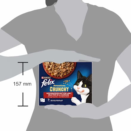 Nassfutter Katzen, Crunchy Geschmacksvielfalt vom Land, Multipack (20x85g + 2x40g), 1,78 kg