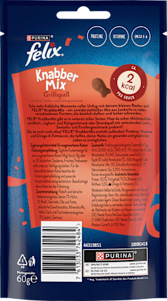 Snack für Katzen, Knabbermix, Grillspaß, 60 g