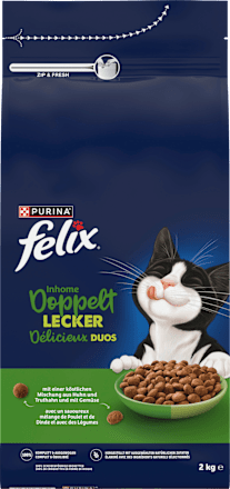 Trockefutter Katze mit Geflügel, Inhome doppelt lecker - delicieux duos, 2 kg