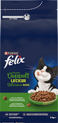 Trockefutter Katze mit Geflügel, Inhome doppelt lecker - delicieux duos, 2 kg