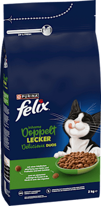 Trockefutter Katze mit Geflügel, Inhome doppelt lecker - delicieux duos, 2 kg