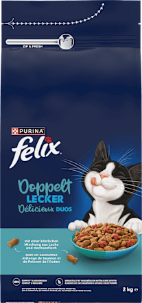 Trockenfutter Katze mit Fisch, doppelt lecker - delicieux duos, 2 kg