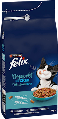 Trockenfutter Katze mit Fisch, doppelt lecker - delicieux duos, 2 kg