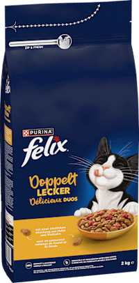 Trockenfutter Katze mit Geflügel, doppelt lecker - delicieux duos, 2 kg