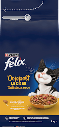 Trockenfutter Katze mit Geflügel, doppelt lecker - delicieux duos, 2 kg