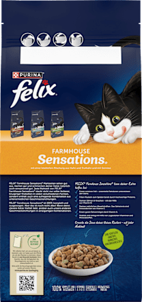 Droog kattenvoer met kip, kalkoen en groenten, Farmhouse Sensations, 2 kg