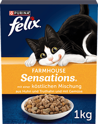Trockenfutter Katze mit Huhn, Truthahn & Gemüse, Farmhouse Sensations, 1 kg Felix