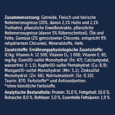 Droog kattenvoer met kip, kalkoen en groenten, Inhome Sensations, 2 kg