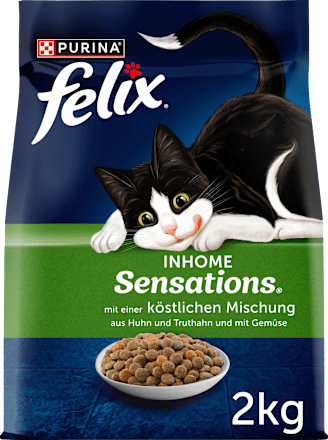 Droog kattenvoer met kip, kalkoen en groenten, Inhome Sensations, 2 kg