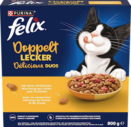 Trockenfutter Katze mit Huhn & Truthahn - doppelt lecker delicieux duos, 800 g