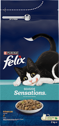 Trockenfutter Katze mit Lachs & Gemüse, seaside sensations, 2 kg Felix