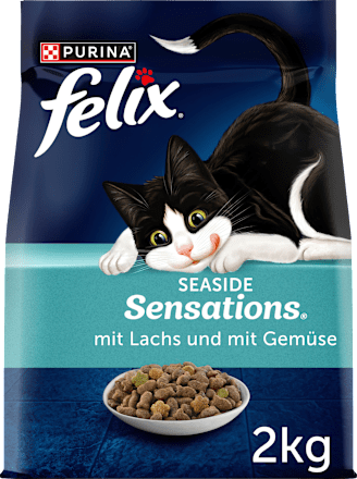 Trockenfutter Katze mit Lachs & Gemüse, seaside sensations, 2 kg Felix