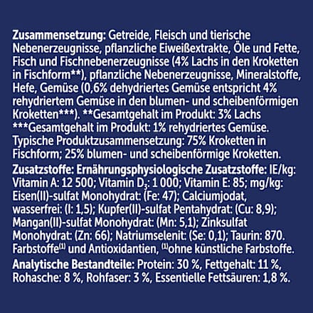 Trockenfutter Katze mit Lachs & Gemüse, seaside sensations, 2 kg Felix